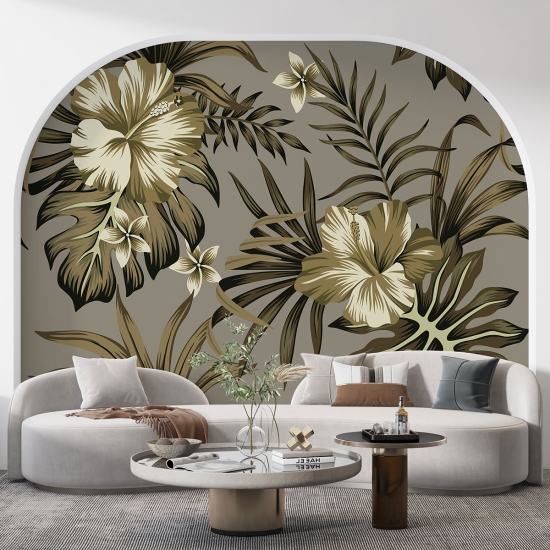 Panoramic Wallpaper - Wall Mural - Flowers