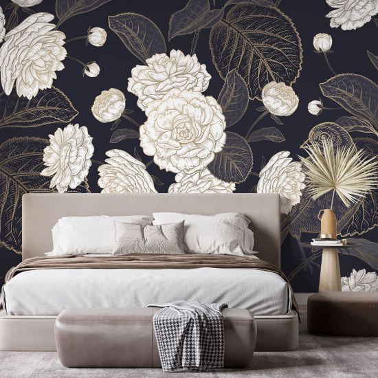 Panoramic Wallpaper - Wall Mural - Flowers