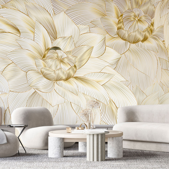 Panoramic Wallpaper - Wall Mural - Flowers