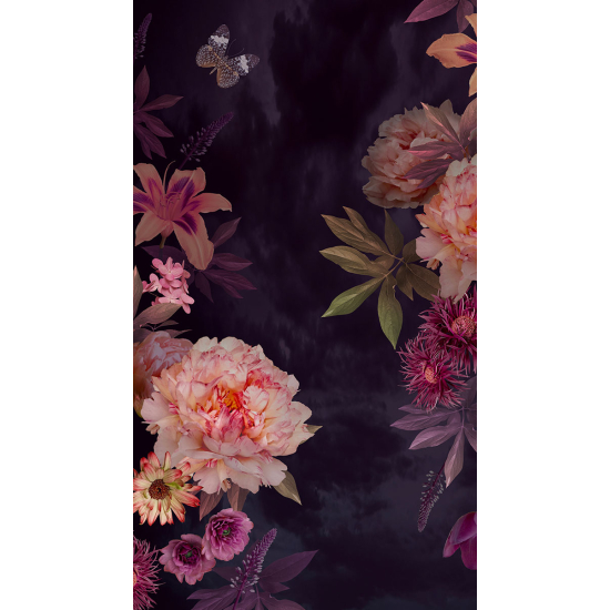 Panoramic Wallpaper - Wall Mural - Flowers