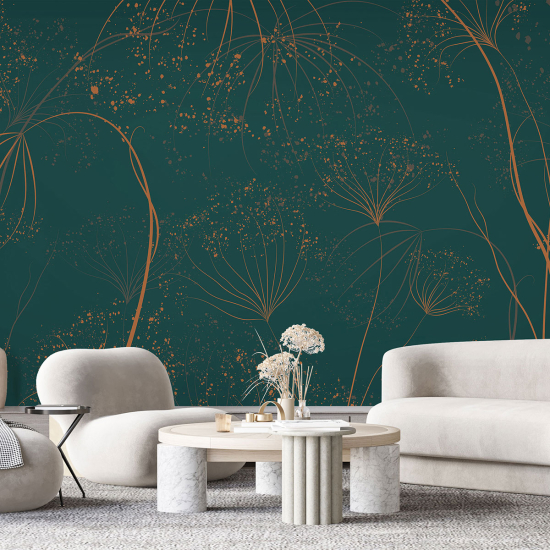 Panoramic Wallpaper - Wall Mural - Flowers