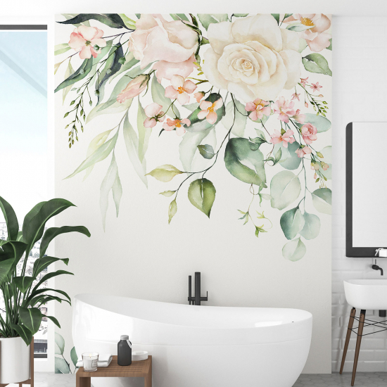 Panoramic Wallpaper - Wall Mural - Flowers