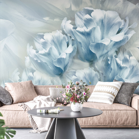 Panoramic Wallpaper - Wall Mural - Flowers