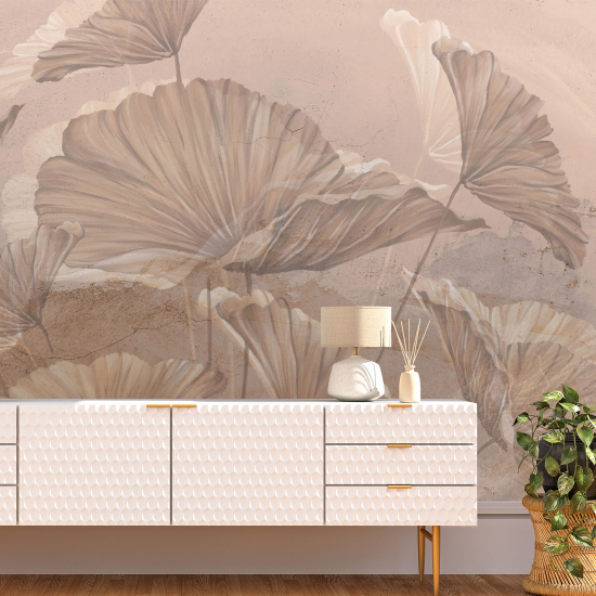 Panoramic Wallpaper - Wall Mural - Flowers