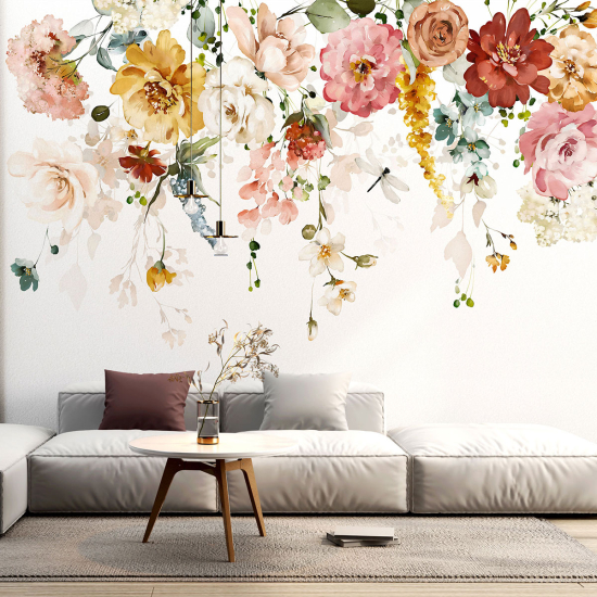 Panoramic Wallpaper - Wall Mural - Flowers