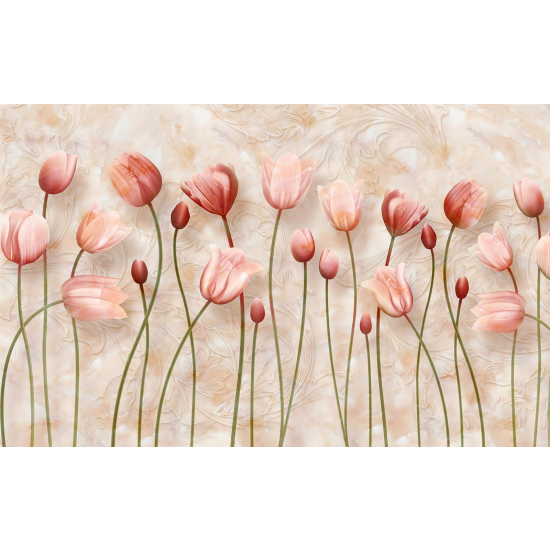 Panoramic Wallpaper - Wall Mural - Flowers