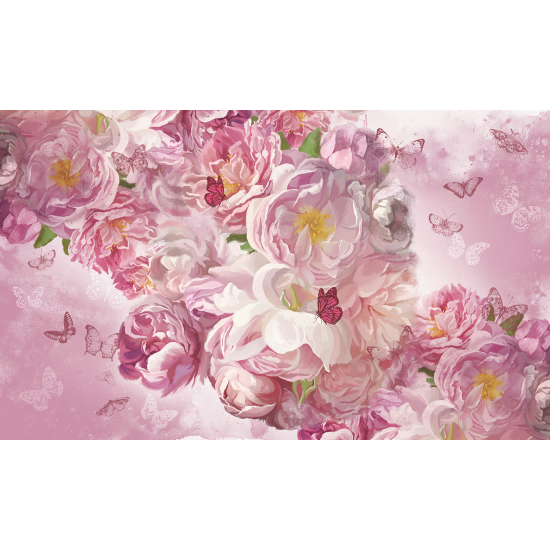 Panoramic Wallpaper - Wall Mural - Flowers