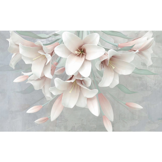 Panoramic Wallpaper - Wall Mural - Flowers