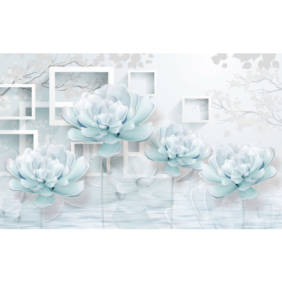 Panoramic Wallpaper - Wall Mural - Flowers