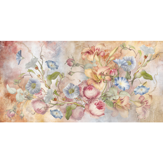 Panoramic Wallpaper - Wall Mural - Flowers