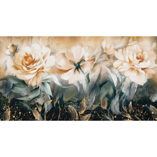 Panoramic Wallpaper - Wall Mural - Flowers