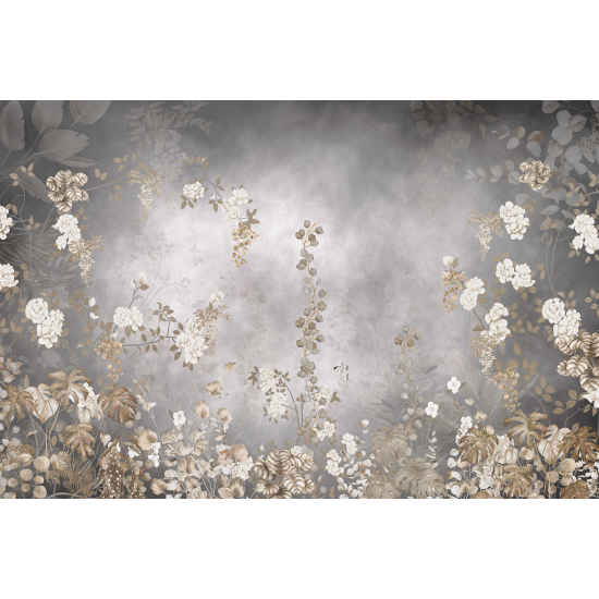 Panoramic Wallpaper - Wall Mural - Flowers