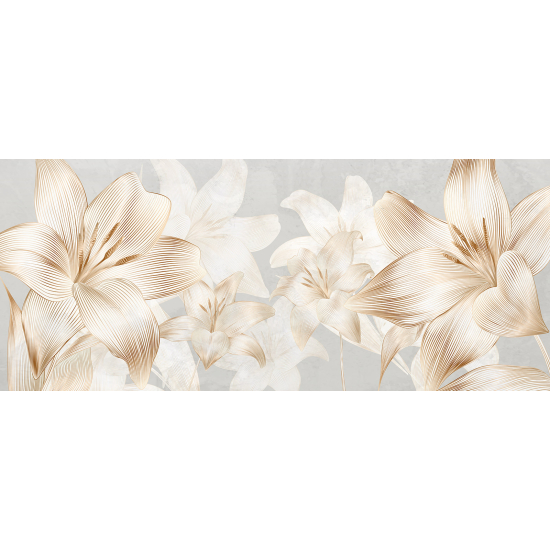 Panoramic Wallpaper - Wall Mural - Flowers