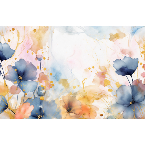 Panoramic Wallpaper - Wall Mural - Flowers