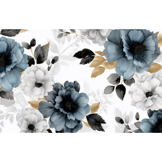 Panoramic Wallpaper - Wall Mural - Flowers