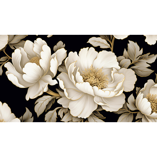 Panoramic Wallpaper - Wall Mural - Flowers