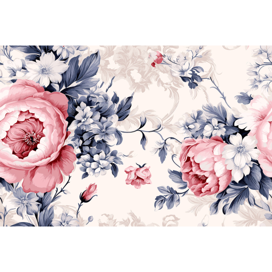 Panoramic Wallpaper - Wall Mural - Flowers