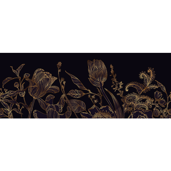 Panoramic Wallpaper - Wall Mural - Flowers