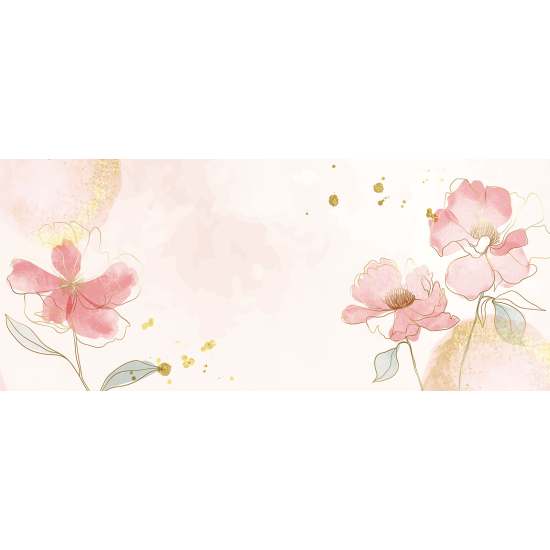 Panoramic Wallpaper - Wall Mural - Flowers