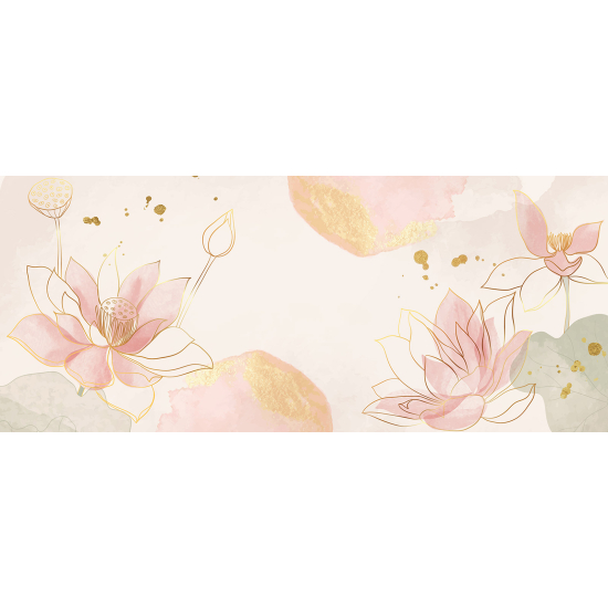 Panoramic Wallpaper - Wall Mural - Flowers