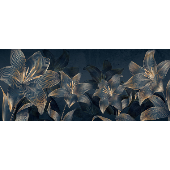 Panoramic Wallpaper - Wall Mural - Flowers