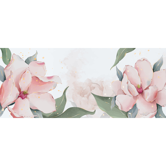 Panoramic Wallpaper - Wall Mural - Flowers