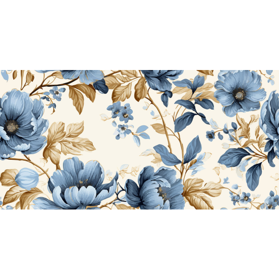 Panoramic Wallpaper - Wall Mural - Flowers