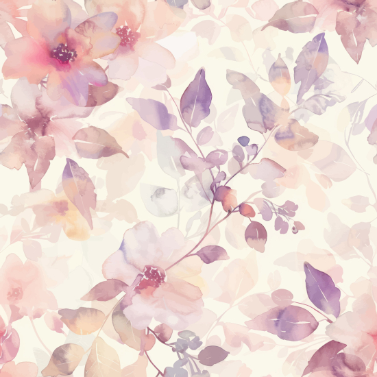 Panoramic Wallpaper - Wall Mural - Flowers