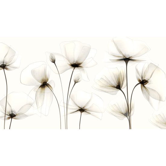 Panoramic Wallpaper - Wall Mural - Flowers