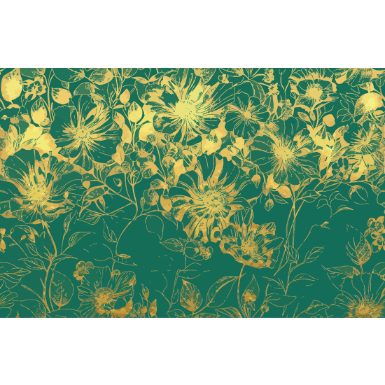 Panoramic Wallpaper - Wall Mural - Flowers