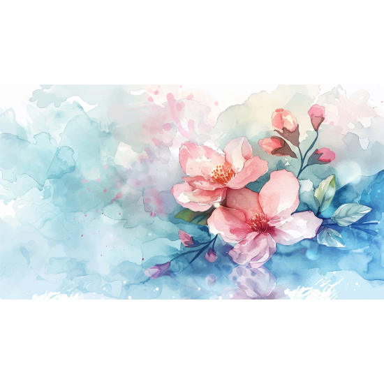 Panoramic Wallpaper - Wall Mural - Flowers