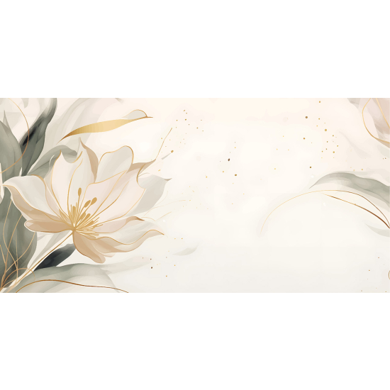 Panoramic Wallpaper - Wall Mural - Flowers