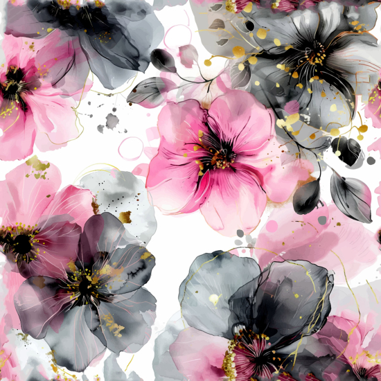 Panoramic Wallpaper - Wall Mural - Flowers