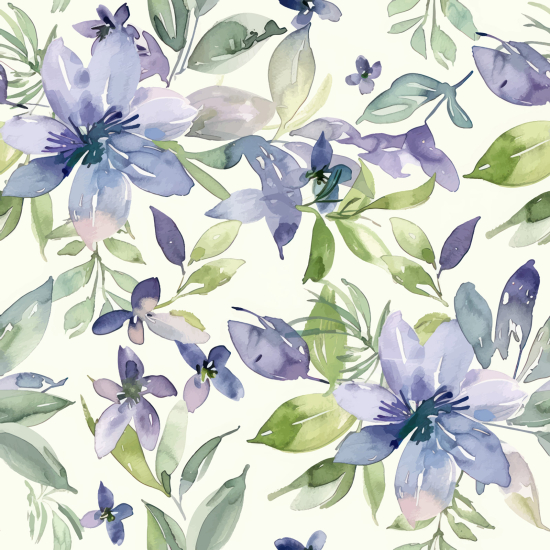 Panoramic Wallpaper - Wall Mural - Flowers