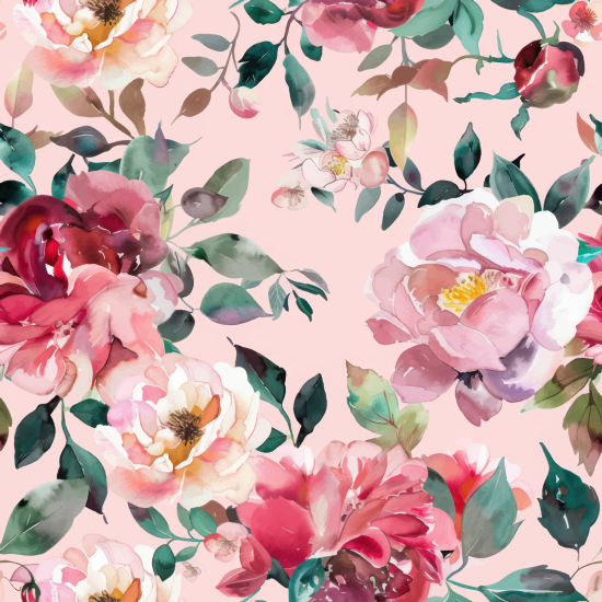 Panoramic Wallpaper - Wall Mural - Flowers