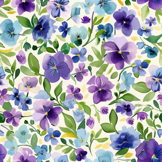 Panoramic Wallpaper - Wall Mural - Flowers