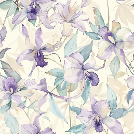 Panoramic Wallpaper - Wall Mural - Flowers