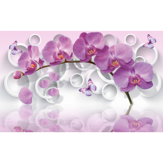 Panoramic Wallpaper - Wall Mural - Flowers