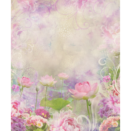 Panoramic Wallpaper - Wall Mural - Flowers