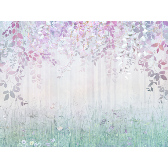 Panoramic Wallpaper - Wall Mural - Flowers