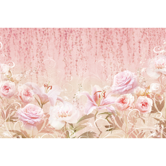 Panoramic Wallpaper - Wall Mural - Flowers