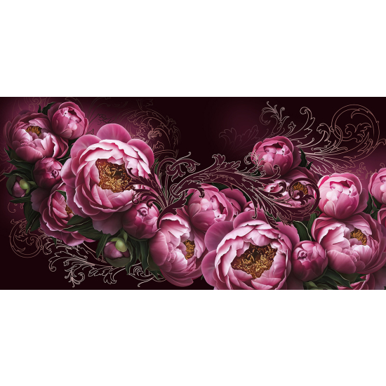 Panoramic Wallpaper - Wall Mural - Flowers