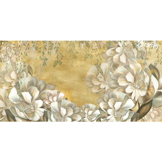 Panoramic Wallpaper - Wall Mural - Flowers