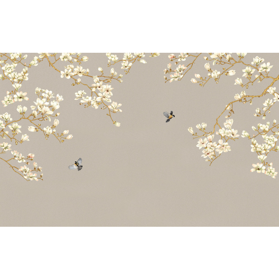 Panoramic Wallpaper - Wall Mural - Flowers