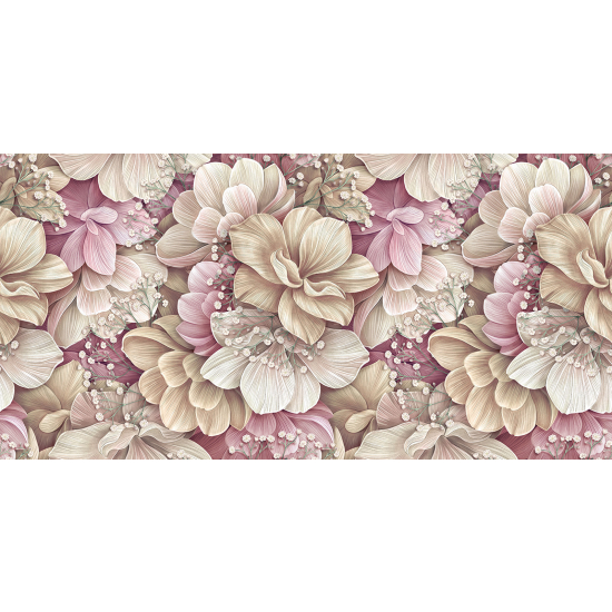 Panoramic Wallpaper - Wall Mural - Flowers