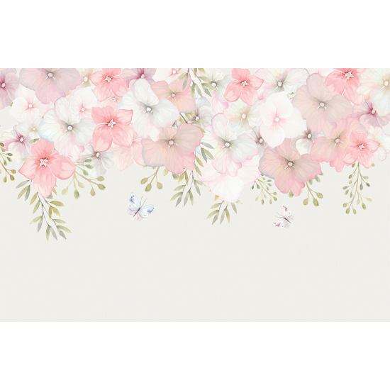 Panoramic Wallpaper - Wall Mural - Flowers