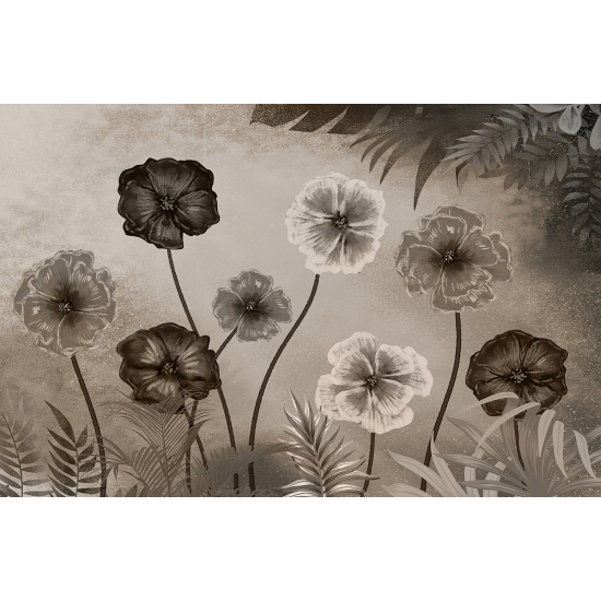 Panoramic Wallpaper - Wall Mural - Flowers