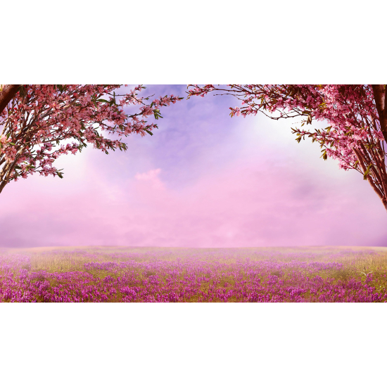 Panoramic Wallpaper - Wall Mural - Flowers