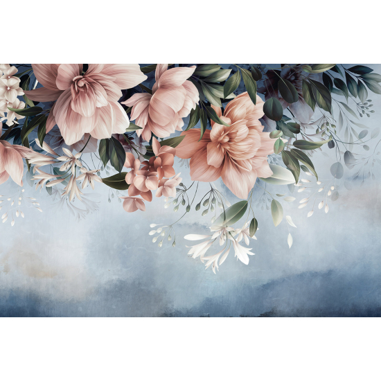 Panoramic Wallpaper - Wall Mural - Flowers