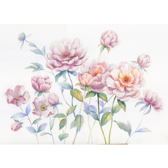 Panoramic Wallpaper - Wall Mural - Flowers